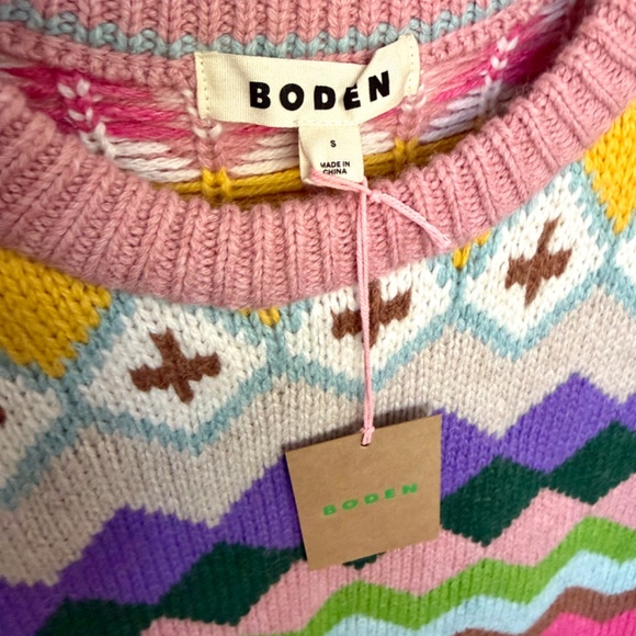 Boden Eleanor Fair Isle Sleeveless Sweater Vest NWT - Picture 7 of 9